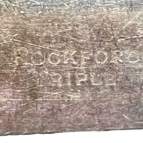 Vtg A1 SHEFFIELD ENGLAND spoons ROCKFORD TRIPLE knives SET of 4 silver plated - Picture 8 of 13